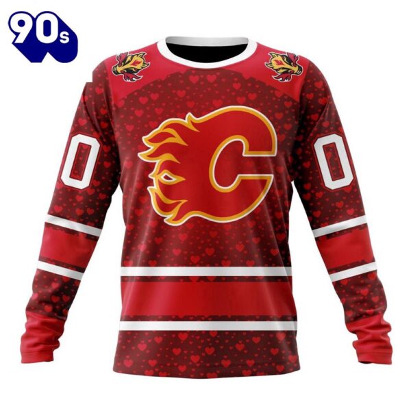 NHL Calgary Flames Special Gift For Valentines Day All Over Print Shirt