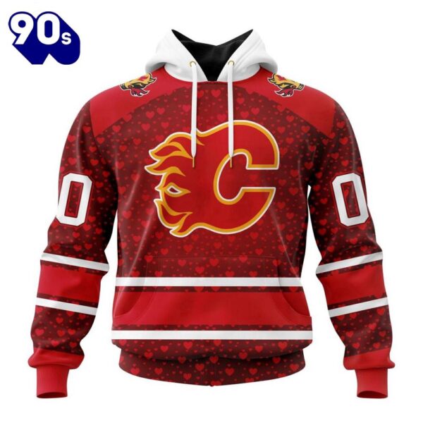 NHL Calgary Flames Special Gift For Valentines Day All Over Print Shirt