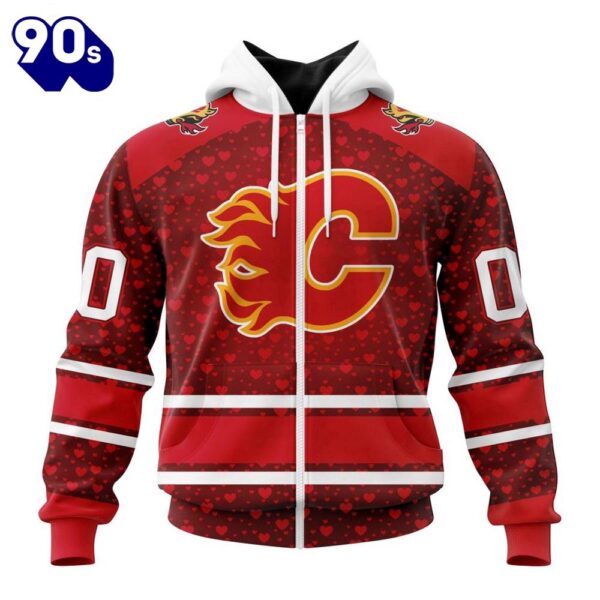 NHL Calgary Flames Special Gift For Valentines Day All Over Print Shirt