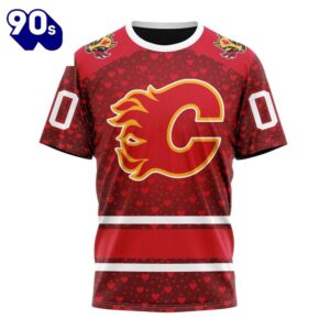 NHL Calgary Flames Special Gift For Valentines Day All Over Print Shirt