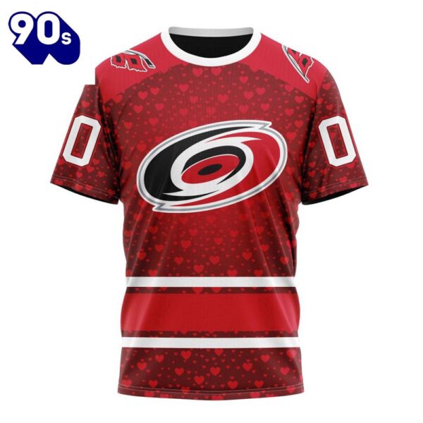 NHL Carolina Hurricanes Special Gift For Valentines Day All Over Print Shirt