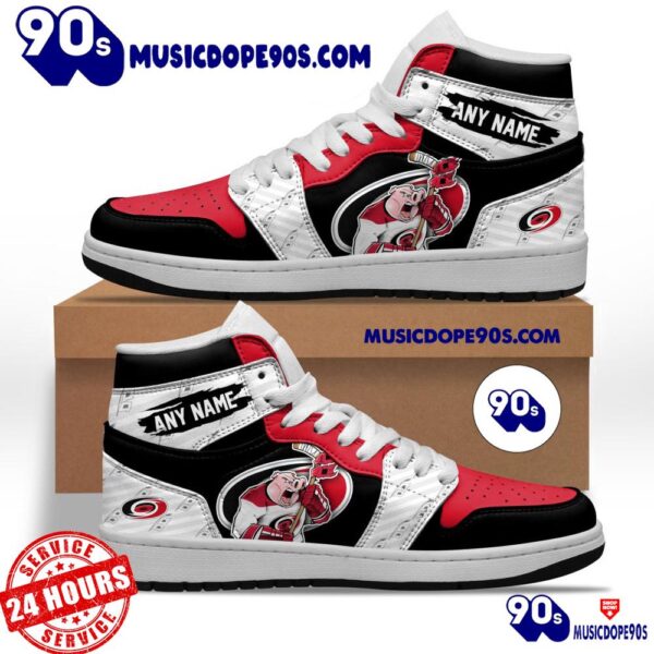 NHL Carolina Hurricanes With Team Mascot Customized Air Jordan 1 Sneaker