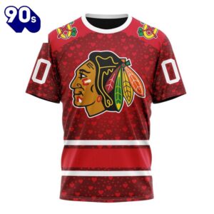 NHL Chicago Blackhawks Special Gift For Valentines Day All Over Print Shirt