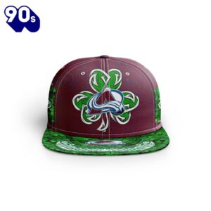 NHL Colorado Avalanche Special Snapback Design For St.Patrick’s Day