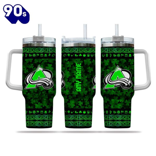 NHL Colorado Avalanche Special St. Patrick’s Day 40oz Tumbler With Handle