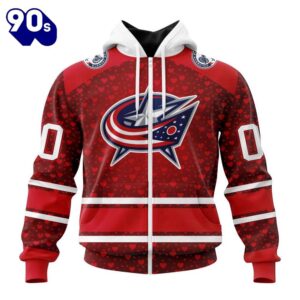 NHL Columbus Blue Jackets Special Gift For Valentines Day All Over Print Shirt