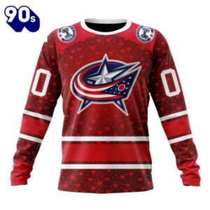 NHL Columbus Blue Jackets Special Gift For Valentines Day All Over Print Shirt