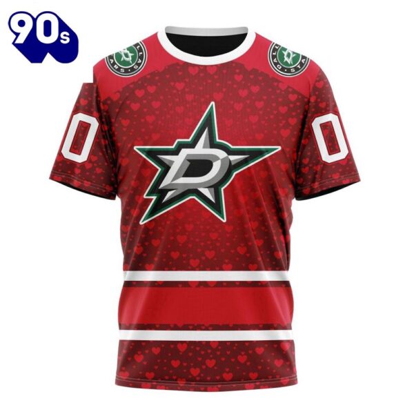 NHL Dallas Stars Special Gift For Valentines Day All Over Print Shirt