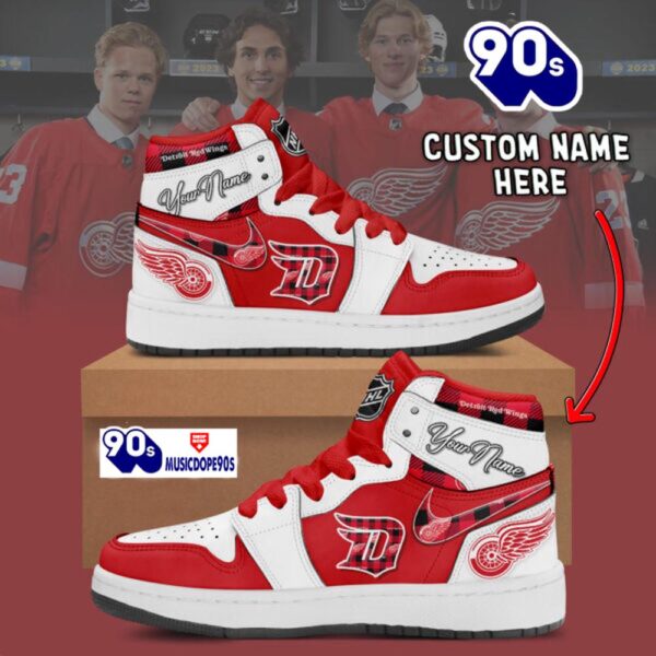 NHL Detroit Red Wings Air Jordan 1 Shoes