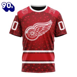 NHL Detroit Red Wings Special Gift For Valentines Day All Over Print Shirt