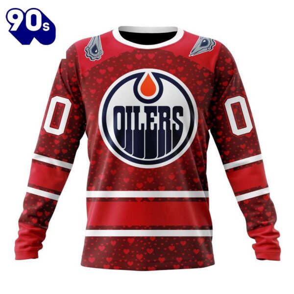 NHL Edmonton Oilers Special Gift For Valentines Day All Over Print Shirt