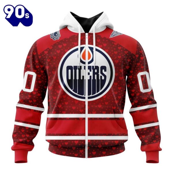 NHL Edmonton Oilers Special Gift For Valentines Day All Over Print Shirt