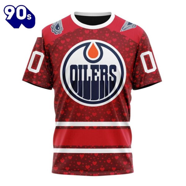 NHL Edmonton Oilers Special Gift For Valentines Day All Over Print Shirt