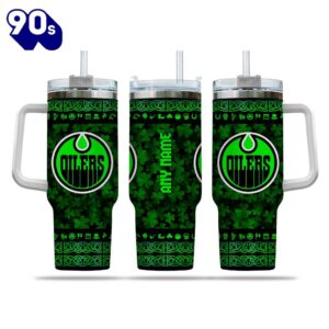 NHL Edmonton Oilers Special St. Patrick’s Day 40oz Tumbler With Handle