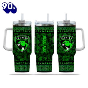 NHL Florida Panthers Special St. Patrick’s Day 40oz Tumbler With Handle