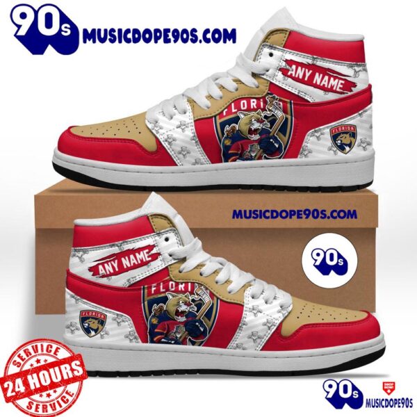 NHL Florida Panthers With Team Mascot Customized Air Jordan 1 Sneaker