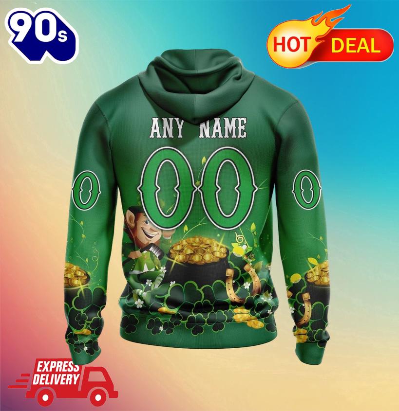 NHL Los Angeles Kings Special Design For St. Patrick's Day Zipper Hoodie NHL Los Angeles Kings Special Design For St. Patrick's Day Zipper Hoodie