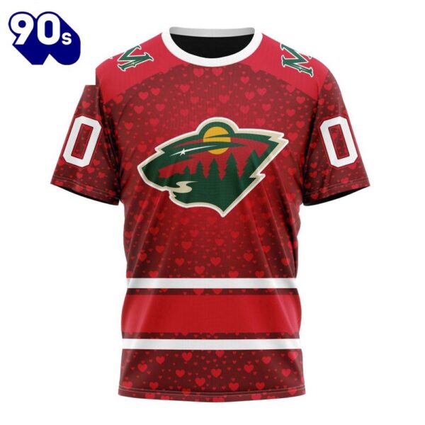 NHL Minnesota Wild Special Gift For Valentines Day All Over Print Shirt