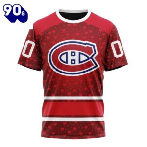 NHL Montreal Canadiens Special Gift For Valentines Day All Over Print Shirt