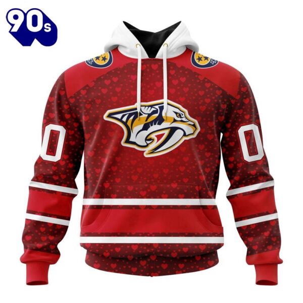 NHL Nashville Predators Special Gift For Valentines Day All Over Print Shirt