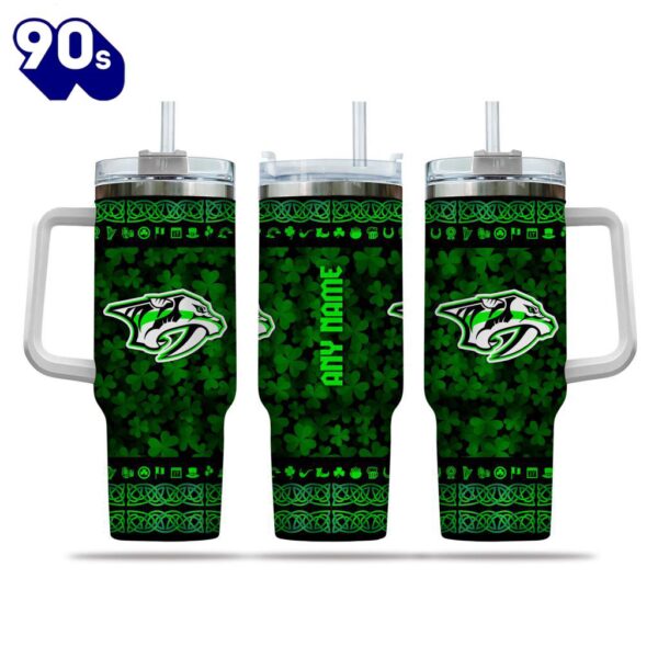 NHL Nashville Predators Special St. Patrick’s Day 40oz Tumbler With Handle