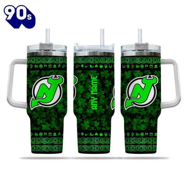 NHL New Jersey Devils Special St. Patrick’s Day 40oz Tumbler With Handle