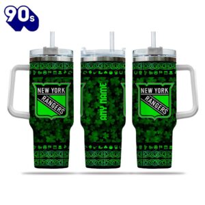 NHL New York Rangers Special St. Patrick’s Day 40oz Tumbler With Handle