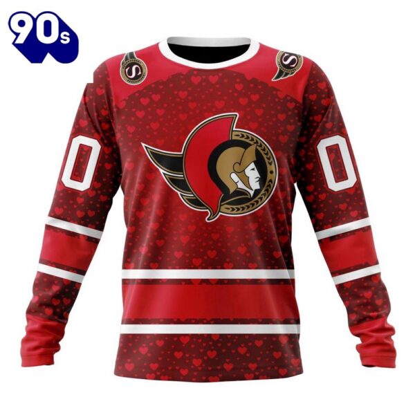 NHL Ottawa Senators Special Gift For Valentines Day All Over Print Shirt