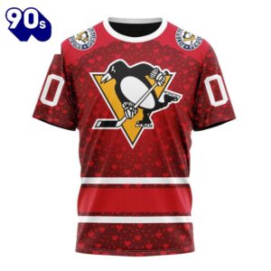 NHL Pittsburgh Penguins Special Gift For Valentines Day All Over Print Shirt