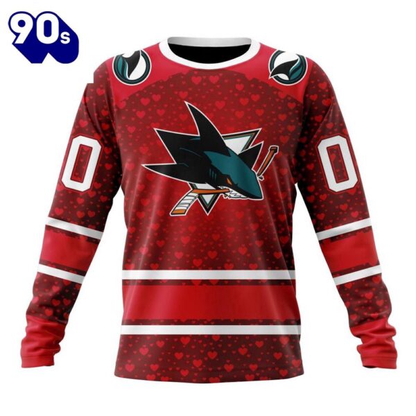 NHL San Jose Sharks Special Gift For Valentines Day All Over Print Shirt