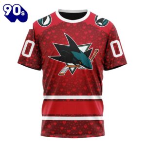 NHL San Jose Sharks Special Gift For Valentines Day All Over Print Shirt