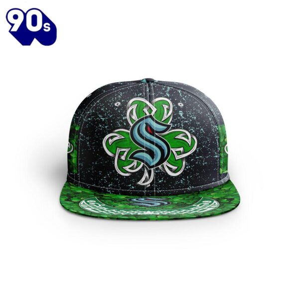 NHL Seattle Kraken Special Snapback Design For St.Patrick’s Day