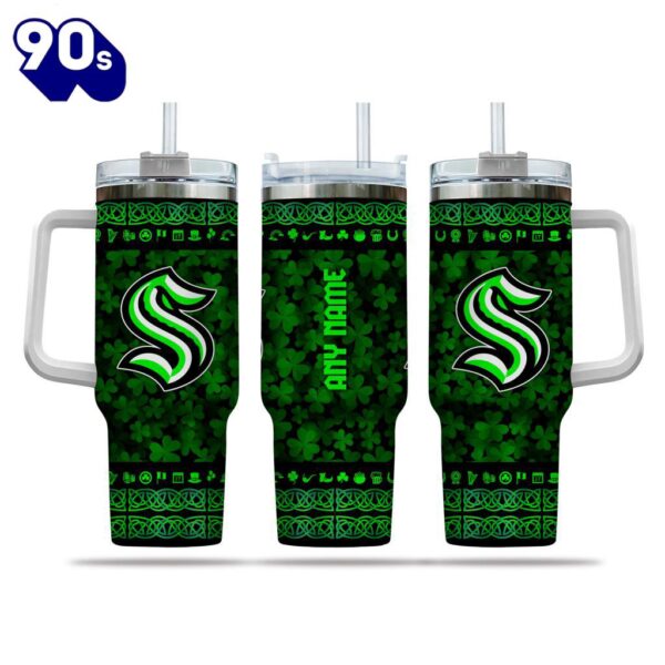 NHL Seattle Kraken Special St. Patrick’s Day 40oz Tumbler With Handle