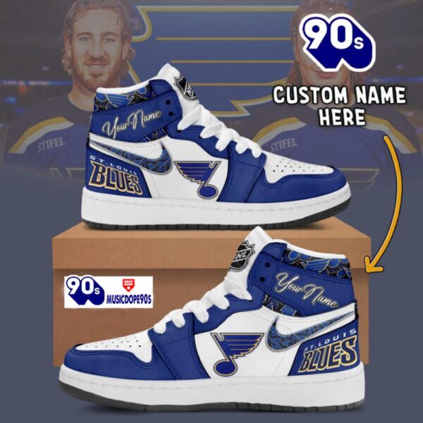 NHL St Louis Blues Air Jordan 1 Shoes