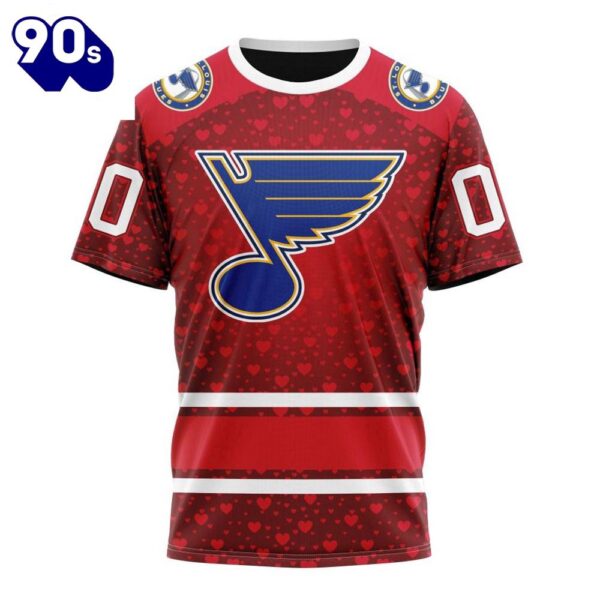 NHL St. Louis Blues Special Gift For Valentines Day All Over Print Shirt