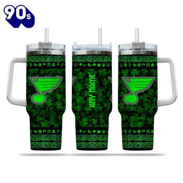 NHL St. Louis Blues Special St. Patrick’s Day 40oz Tumbler With Handle