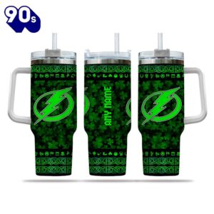 NHL Tampa Bay Lightning Special St. Patrick’s Day 40oz Tumbler With Handle