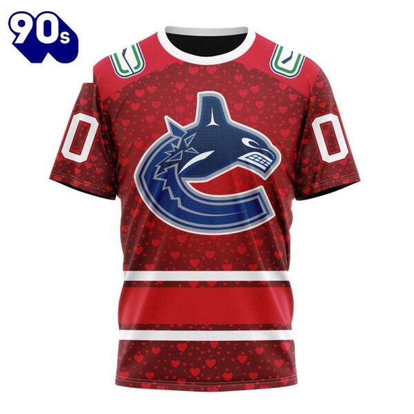 NHL Vancouver Canucks Special Gift For Valentines Day All Over Print Shirt