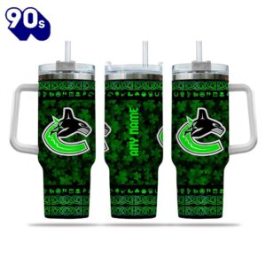 NHL Vancouver Canucks Special St. Patrick’s Day 40oz Tumbler With Handle