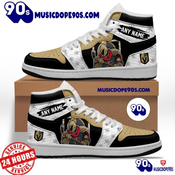 NHL Vegas Golden Knights With Team Mascot Customized Air Jordan 1 Sneaker