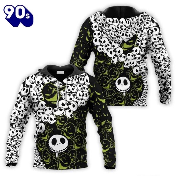 Merry Christmas  Nightmare Before Christmas Jack Skellington Oogie Boogie Hoodie & Zip Hoodie