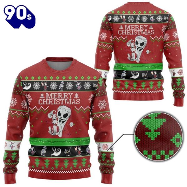 Merry Christmas Nightmare Before Christmas Jack Skellington Ugly Sweater