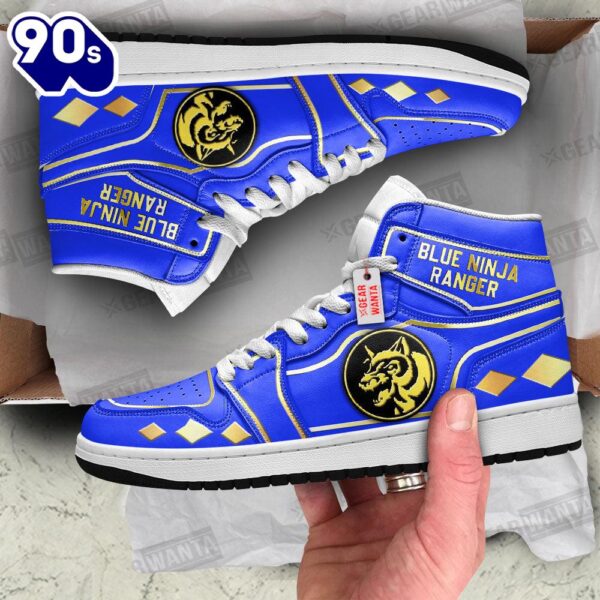 Ninja Blue Ranger Mighty Morphin J1 Shoes Custom Sneakers