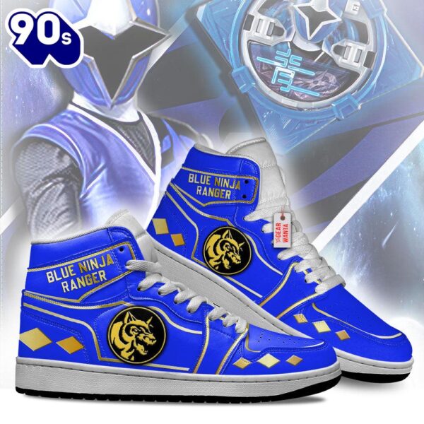 Ninja Blue Ranger Mighty Morphin J1 Shoes Custom Sneakers