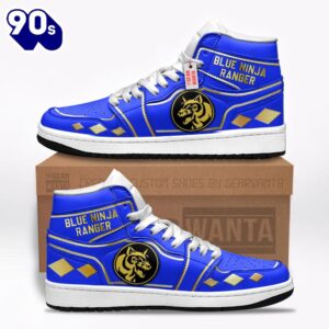 Ninja Blue Ranger Mighty Morphin J1 Shoes Custom Sneakers