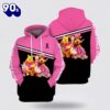 No One Fights Alone Winnie The Pooh Eeyore Tigger Black Pink Hoodie