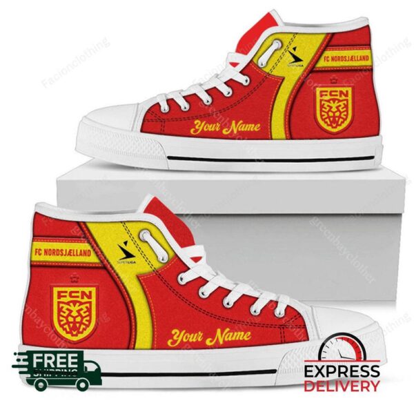 Nordsjaelland Personalized High Top Canvas Shoes