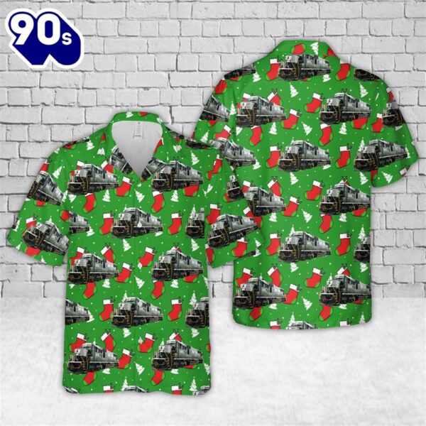 Norfolk Southern Railway EMD SD70 #2574 Christmas Hawaiian Shirt