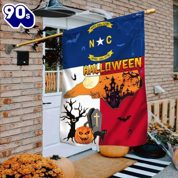 Halloween  North Carolina State Halloween Flag Halloween In North Carolina Flag, Halloween Garden Flags