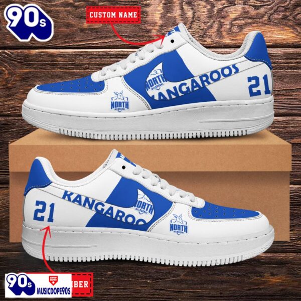 North Melbourne Kangaroos AFL Personalized Air Force 1 Shoes